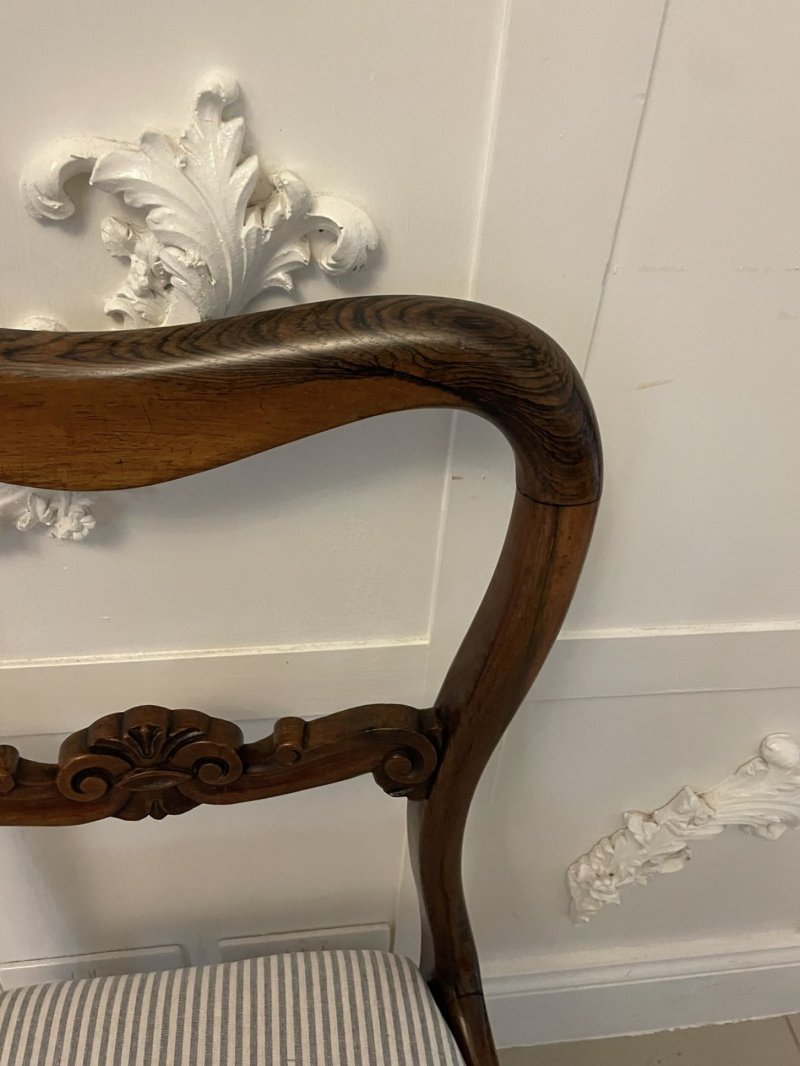 Set of Six Antique Victorian Quality Rosewood Dining Chairs - Image 9